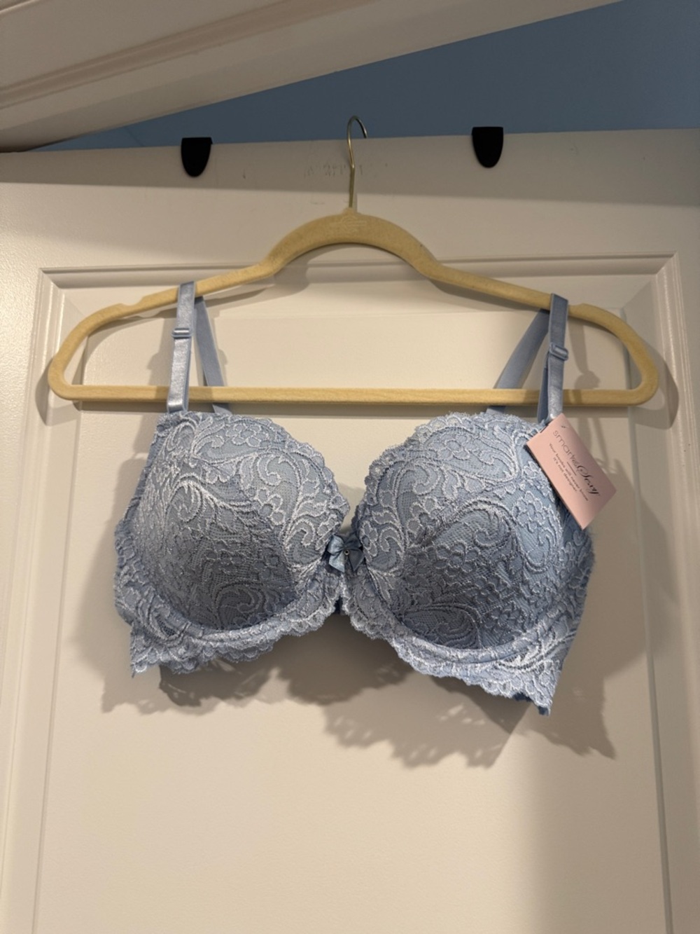 smart & sexy Light Blue Lace Push-Up Bra